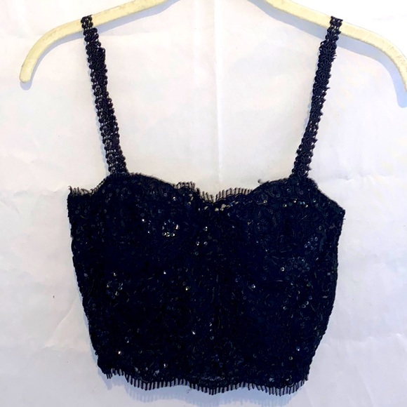 Sparkly black corset top - Picture 1 of 5